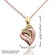 Wholesale Romantic Rose Gold Plated Necklace Heart Necklace For Women Cubic Zircon Pendant  Valentine's Day Gift TGGPN068 1 small