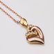 Wholesale Romantic Rose Gold Plated Necklace Heart Necklace For Women Cubic Zircon Pendant  Valentine's Day Gift TGGPN068 3 small