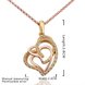 Wholesale Hot Sell rose Gold Multi-loop interlocking Necklace for women Girls Love Heart Necklace Valentine's Day Gift  TGGPN070 1 small