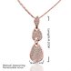 Wholesale New arrival  Rose Gold Geometric Crystal Necklace water drop pave zircon necklace jewelry fine Valentine's Day Gift for Women TGGPN073 1 small