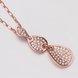 Wholesale New arrival  Rose Gold Geometric Crystal Necklace water drop pave zircon necklace jewelry fine Valentine's Day Gift for Women TGGPN073 3 small