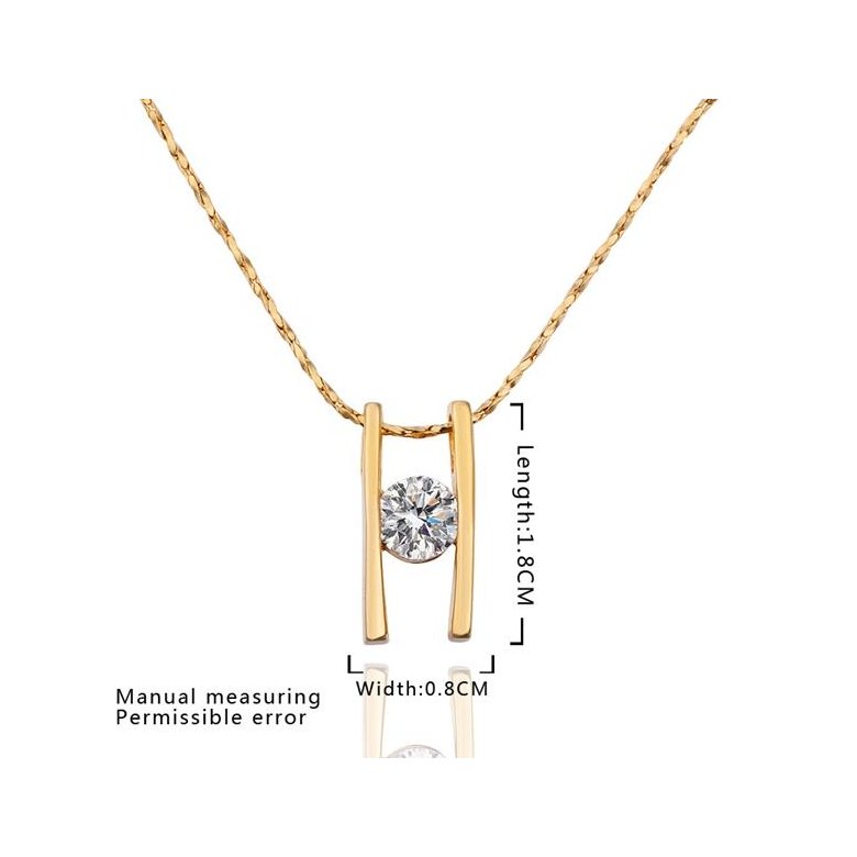 Wholesale High Quality Fashion Hot Sell Personality Letter H Chain Pendant 24k gold Ladies Charming Zircon Necklaces Jewelry TGGPN079 1