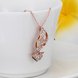 Wholesale Korean Version Fashion Fox Alloy Crystal rose gold Pendant Necklace For Women Creative cute Animal Jewelry TGGPN090 2 small