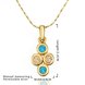 Wholesale Newest Arrival delicate Gold Color Multicolor Cubic Zirconia four Round Necklace Pendants for Women Fashion Jewelry TGGPN099 0 small