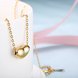 Wholesale Fashion Temperament Gold Color Heart Pendant Necklace Charming cute Women's Wedding Party Jewelry Romantic Valentine's Day Gifts TGGPN109 2 small