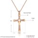 Wholesale Fashion Cross Pendants Dropshipping Gold Color Crystal Jesus Cross Pendant Necklace For Men/Women Jewelry TGGPN125 1 small