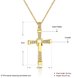 Wholesale Fashion Cross Pendants Dropshipping Gold Color Crystal Jesus Cross Pendant Necklace For Men/Women Jewelry TGGPN125 2 small