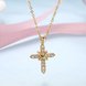Wholesale Fashion Cross Pendants Gold Color Crystal Jesus Cross Pendant Necklace For Women Jewelry Dropshipping TGGPN131 1 small