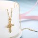 Wholesale Fashion Cross Pendants Gold Color Crystal Jesus Cross Pendant Necklace For Women Jewelry Dropshipping TGGPN131 2 small
