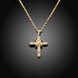 Wholesale Fashion Cross Pendants Gold Color Crystal Jesus Cross Pendant Necklace For Women Jewelry Dropshipping TGGPN131 3 small