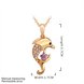 Wholesale Cute animal necklace gold color dolphin pendant clavicle chain For Women fine jewerly gift TGGPN135 0 small