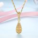 Wholesale Classical Style Vintage Chain Pendant Necklaces Hollow Out Water Drop 24 Gold Color Party Gift Jewelry For Women TGGPN141 1 small