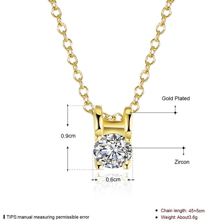 Wholesale High Quality Fashion Hot Sell Personality Chain Pendant 24k gold Ladies Charming Zircon Necklaces Jewelry TGGPN159 0