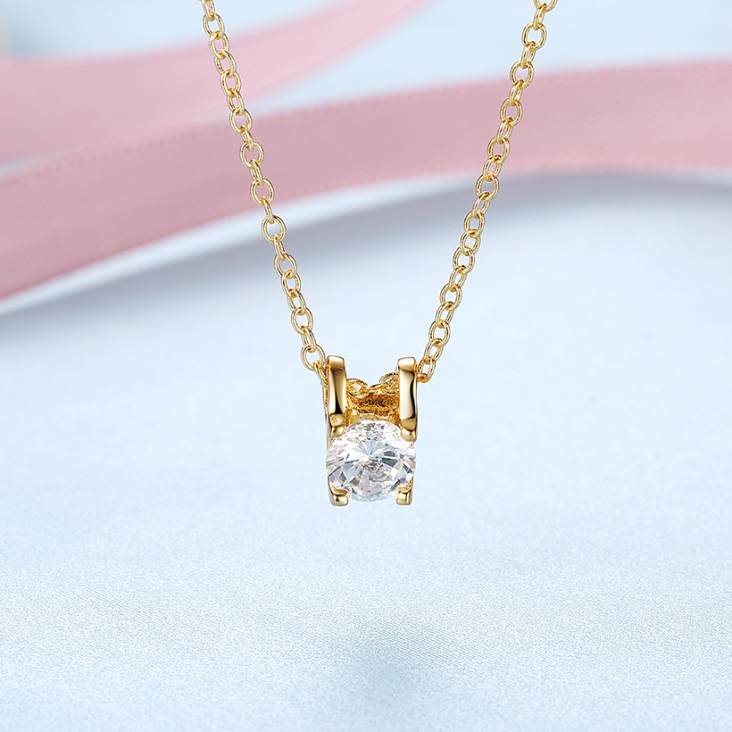 Wholesale High Quality Fashion Hot Sell Personality Chain Pendant 24k gold Ladies Charming Zircon Necklaces Jewelry TGGPN159 1