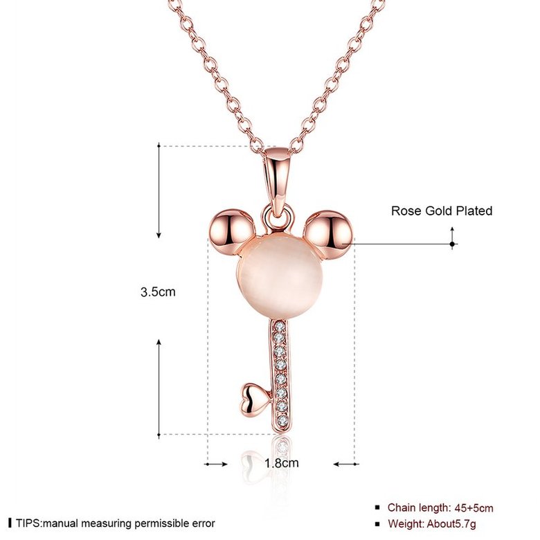 Wholesale New Arrival Cute Elegant Mickey Necklace Pendants Rose Gold Color Animal Necklaces Jewelry Christmas Gift TGGPN206 0