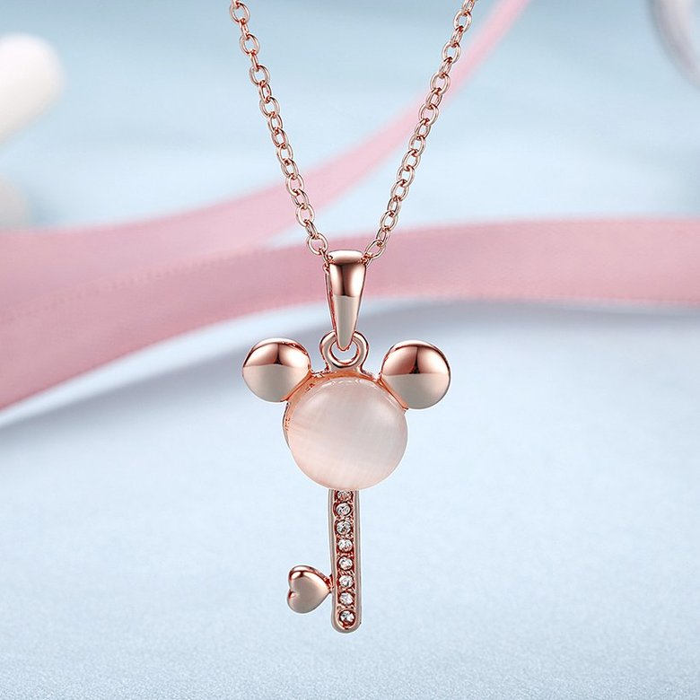 Wholesale New Arrival Cute Elegant Mickey Necklace Pendants Rose Gold Color Animal Necklaces Jewelry Christmas Gift TGGPN206 1