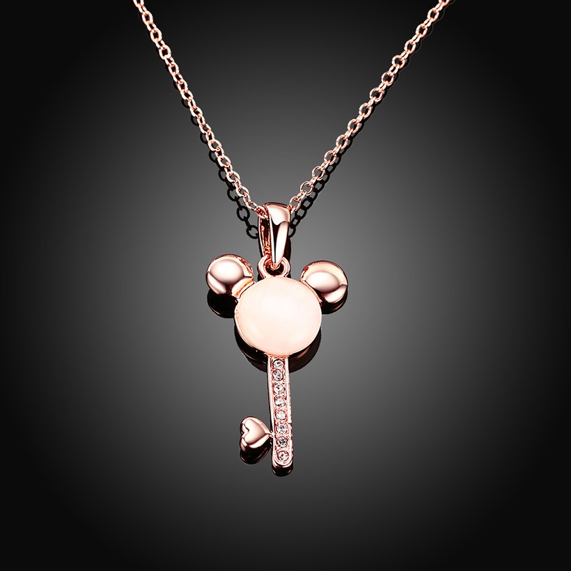 Wholesale New Arrival Cute Elegant Mickey Necklace Pendants Rose Gold Color Animal Necklaces Jewelry Christmas Gift TGGPN206 4