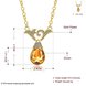 Wholesale Romantic Trendy Necklace Women Water Drop Champagne Gemstone 24K gold Hot Selling Wedding Jewelry Gifts TGGPN214 0 small