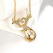 Wholesale Romantic Trendy Necklace Women Water Drop Champagne Gemstone 24K gold Hot Selling Wedding Jewelry Gifts TGGPN214 3 small