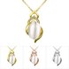 Wholesale Cute white Crystal Pendant Necklace Jewelry 24K Gold chain popular Clavicle Accessories Lady TGGPN293 0 small