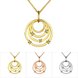 Wholesale Fashion Design Circles Big Pendant Necklaces For Women Rhinestone 24k Gold Color Chain Long Necklace Jewelry Gift TGGPN301 0 small