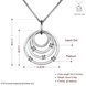 Wholesale Fashion Design Circles Big Pendant Necklaces For Women Rhinestone 24k Gold Color Chain Long Necklace Jewelry Gift TGGPN301 3 small