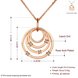 Wholesale Fashion Design Circles Big Pendant Necklaces For Women Rhinestone 24k Gold Color Chain Long Necklace Jewelry Gift TGGPN301 4 small