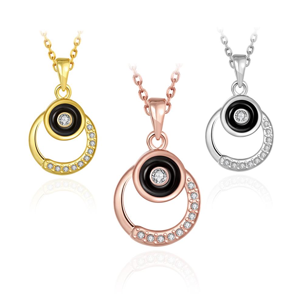 Wholesale Fashion 24K Gold Round Planet Zircon Necklace Pendant Timeless Charm With Distinctive Design For Women Fine Jewelry Gift TGGPN023 5