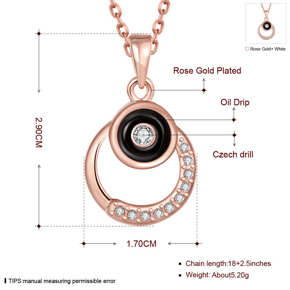 Wholesale Fashion 24K Gold Round Planet Zircon Necklace Pendant Timeless Charm With Distinctive Design For Women Fine Jewelry Gift TGGPN023 6