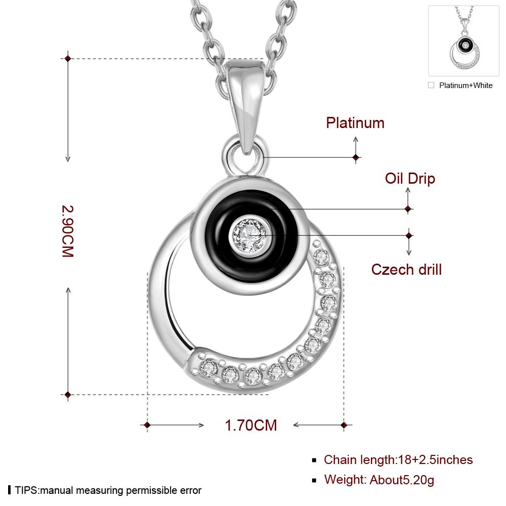 Wholesale Fashion 24K Gold Round Planet Zircon Necklace Pendant Timeless Charm With Distinctive Design For Women Fine Jewelry Gift TGGPN023 7