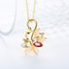 Wholesale Shiny colorful Crystal Swan Necklace Fashion Metal Pendant Necklaces for Women Elegant Charming Opal Christmas Jewelry Gift TGGPN030 0 small