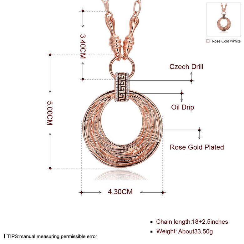 Wholesale Fashion 24K Gold Round Planet Zircon Necklace Pendant Timeless Charm With Distinctive Design For Women Fine Jewelry Gift TGGPN425 3
