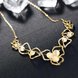 Wholesale Romantic 18K Gold Plated Rhinestone Necklace Flower Pendant Chains Link Necklaces Female Accessories Fashion Jewelry TGGPN430 4 small
