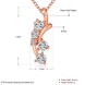 Wholesale Trendy Rose Gold Plated White CZ Necklace high quality temperament elegant wedding jewelry  TGGPN440 0 small