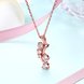 Wholesale Trendy Rose Gold Plated White CZ Necklace high quality temperament elegant wedding jewelry  TGGPN440 1 small
