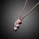 Wholesale Trendy Rose Gold Plated White CZ Necklace high quality temperament elegant wedding jewelry  TGGPN440 3 small