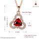 Wholesale Romantic Rose Gold Plated clover CZ Necklace big red crystal  temperament necelace wedding jewelry TGGPN444 0 small