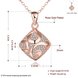 Wholesale Romantic 24K Gold Geometric square CZ Necklace high quality delicate women jewelry TGGPN519 4 small