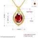 Wholesale Fashion water drop Red Big AAA Cublic Zircon 24K Gold Plated Color necklace High Quality For Women Party Accessories TGGPN037 2 small