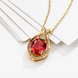 Wholesale Fashion water drop Red Big AAA Cublic Zircon 24K Gold Plated Color necklace High Quality For Women Party Accessories TGGPN037 4 small