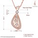 Wholesale Romantic 24K Gold Geometric CZ Necklace fan shape hollow delicate lady's Necklace Glamorous fashion jewelry TGGPN041 0 small