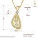 Wholesale Romantic 24K Gold Geometric CZ Necklace fan shape hollow delicate lady's Necklace Glamorous fashion jewelry TGGPN041 1 small