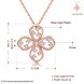 Wholesale Rose gold color Crystal Pendants Necklace Women  Clover Choker Jewelry Trendy Necklaces Upscale Valentine's Day TGGPN055 0 small