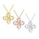 Wholesale Rose gold color Crystal Pendants Necklace Women  Clover Choker Jewelry Trendy Necklaces Upscale Valentine's Day TGGPN055 3 small