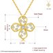 Wholesale Rose gold color Crystal Pendants Necklace Women  Clover Choker Jewelry Trendy Necklaces Upscale Valentine's Day TGGPN055 4 small