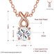 Wholesale Trendy Rose Gold Round CZ Necklace Lovely Rhinestone Circle Necklace Women Jewelry Gift TGGPN057 0 small