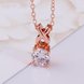 Wholesale Trendy Rose Gold Round CZ Necklace Lovely Rhinestone Circle Necklace Women Jewelry Gift TGGPN057 2 small