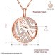 Wholesale Hollow rose gold round Pendant Necklace Jewelry for Women Girls Cubic Zircon Cut Out Fashion Wedding Party Trendy Jewelry TGGPN067 0 small