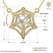 Wholesale Cute unique Pearls Necklace Micro Pave Zircon Hollow spider webs Necklace  TGGPN072 0 small