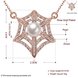 Wholesale Cute unique Pearls Necklace Micro Pave Zircon Hollow spider webs Necklace  TGGPN072 4 small